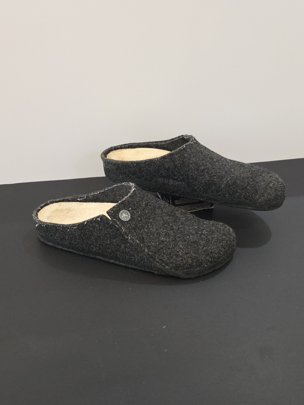 Birkenstock Zermatt Dark Gray Felt Mule Clogs Women's Size 6